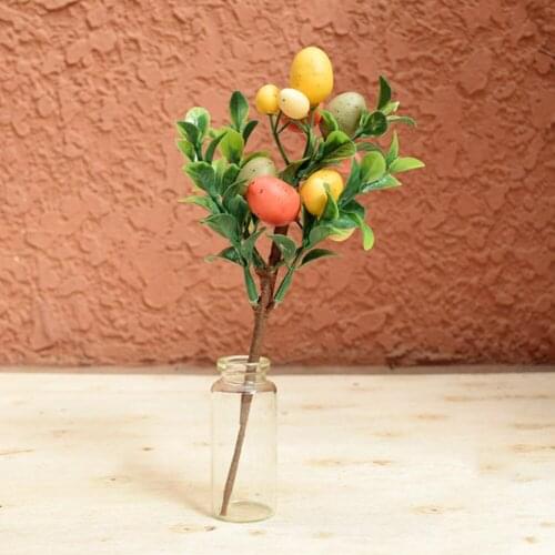 4pc Easter Egg Tree Decorations Simulation Leaf Creative Branch String Home Spring Party Supplies Desktop Ornaments new