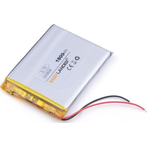 Rechargeable battery 3.7V 1800mAH 505858 polymer lithium ion / Li-ion battery for power bank tablet pc DVD GPS cell phone mp4