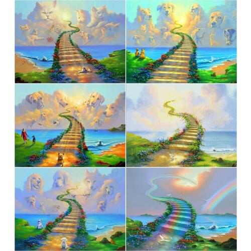 AZQSD 5D Diamond Painting Cat Dog Mosaic Full Square Drill Diamond Embroidery Sale Animal Picture Of Rhinestones Handmade Craft