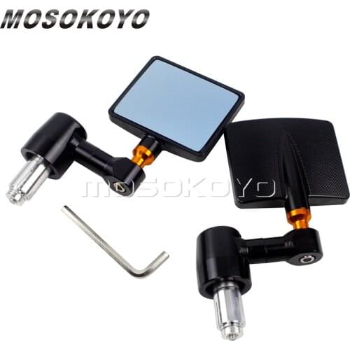 CNC Motorcycle Side Mirror 22mm 7/8" Handle Bar End Rearview Mirrors For Yamaha Suzuki Kawasaki Cafe Racer Chopper Street Bikes