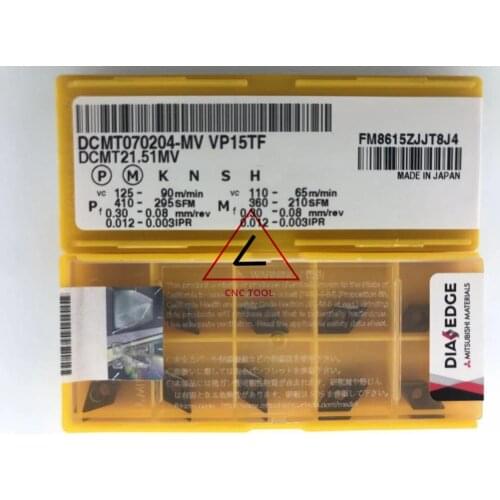 DCMT 070204 MV VP15F 10pcs original Mitsubishi turning insert DIAEDGE
