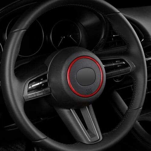 For Mazda CX-30 CX30 2019 2020 2021 Accessories ABS Steering Wheel Inner Circle Cover Trim Car Styling