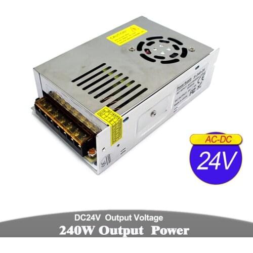 Switching Power Supply 24V 10A 240W Driver Transformers 220V 110V AC DC24V Powers Source for CCTV camera Stpper CNC LED Lamp