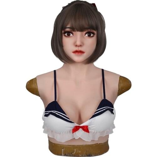 Emily Face Mask Realistic Soft Silicone With E Cup Breast Real Skin for Masquerade Halloween Crossdresser Drag Queen Transgender