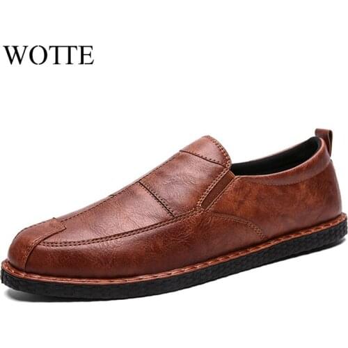 Mens Shoes Casual Artificial Leather Men Loafers Handmade Shoe Breathable Light Comfortable Outdoor Sneakers for Spring Summer