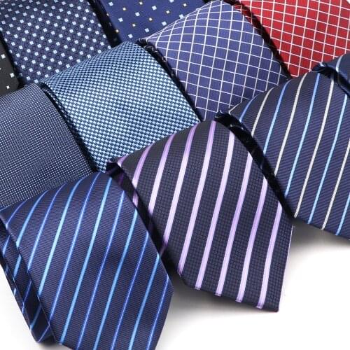 8cm Mens Fashion Tie Classic Stripped Formal Wear Business Suit Necktie Jacquard Wedding Male Daily Corbata Gravata Gift