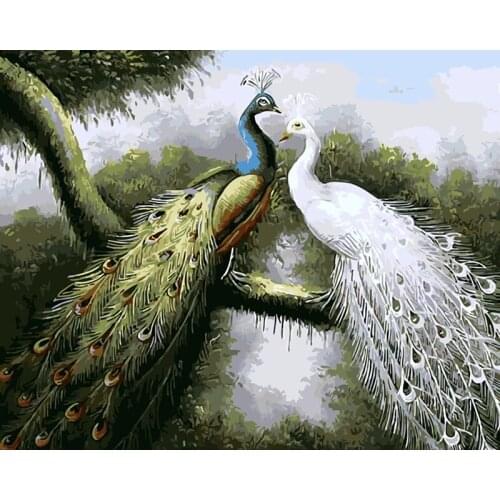 Animal Oil Painting On Adults For Canvas By Number DIY Craft Kits Acrylic Paint With Frame 60x80 Drawing Coloring Home Decor Art