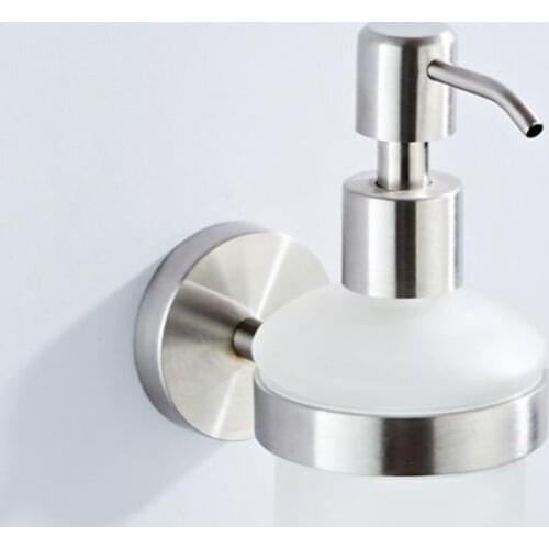 200ml Stainless Steel Wall Mounted Soap Dispenser Bathroom Manual Press Pump