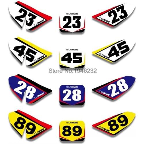 NICECNC Custom Number Plate Background Graphics Sticker & Decal For Honda CRF50 CRF50F 2004 - 2012 2006 2008 2010 CRF 50 50F