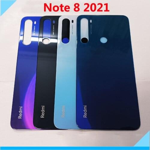 New For Xiaomi Redmi Note 8 2021 Battery Cover Back Glass Panel Rear Housing case For Note8 2021 Housing 8 Back Battery Door