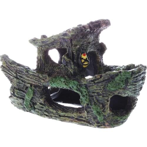 Polyresin Aquarium Decoration Rock Grotto Cave Fish Tank Terrarium Decoration Shape 88x150mm