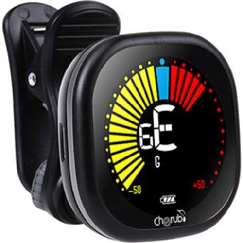 Cherub WST-670 Portable Chromatic Tuner Rechargeable Clip On Tuner LCD Display USB Tuners Rechargeable For Chromatic Guitar