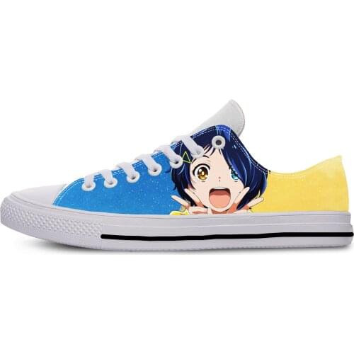 Japanese Anime Manga Wonder Egg Priority Ohto Ai Casual Cloth Shoes Low Top Breathable Lightweight 3D Print Men Women Sneakers