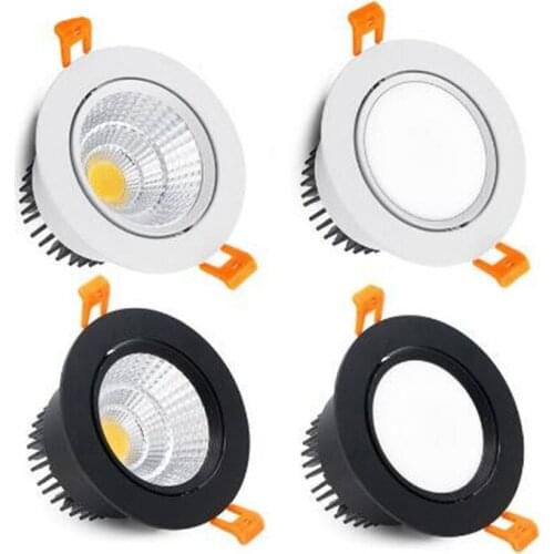 Dimmable Led Down Light COB Spot Light 3w 5w 7w 9w 12w 15w AC85-265V Ceiling Recessed Indoor Lighting