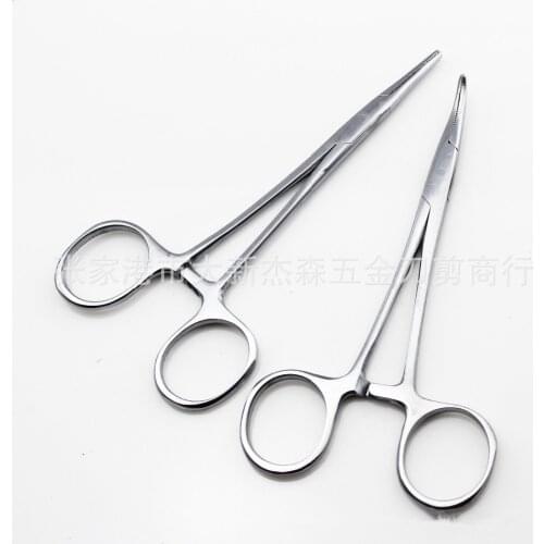 929# 5''/5.5'' 12.5/14CM Professional TOP GRADE Hair Tweezers Forceps Dogs Cats Pets Stainless Steel Ear Hair Pliers Haemostatic