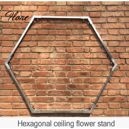 Hexagonal Wedding arch metal mariage arch geometric hexagon backdrop stand Wedding background wall arch stand decoration