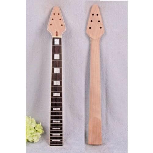 Guitar neck 22fret 24.75 inch Mahogany Rosewood block inlay Bolt on Flying V #L3