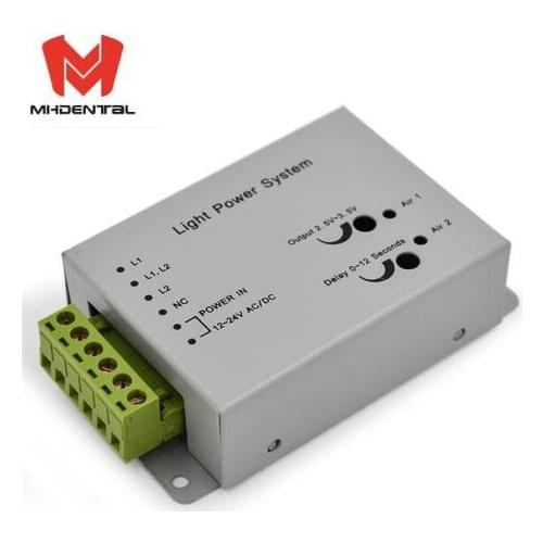 2 PCS Dental Dental Fiber Optic Handpiece Light Power control box