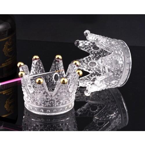 Three-dimensional Glass Crown Plastic Lotus Nail Brush Display Stand Acrylic UV Gel Painting Pen Holder Nail Art Manicure Tools