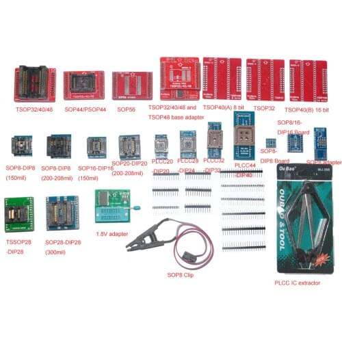 TSOP48 SOP44 SOP56 TSSOP28 SOP28 1.8V SOP8 adapter Flash Clip /socket PLCC44 32 28 20 Adapter for TL866 programmer