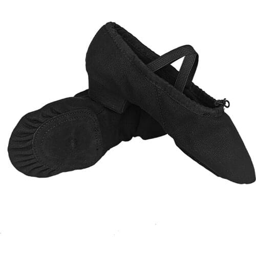 Canvas Ballet Dancing Shoes Women Middle Heel Girls Jazz Dance Shoes Belly Yoga Shoes Teacherss Shoes Children Adult
