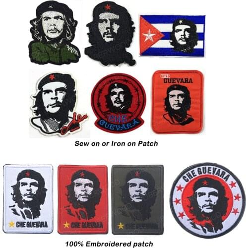 Vintage Patch Che Guevara Army Patch Emblem Badges Tactical Embroidered Patches Military Applique For Jacket Backpack