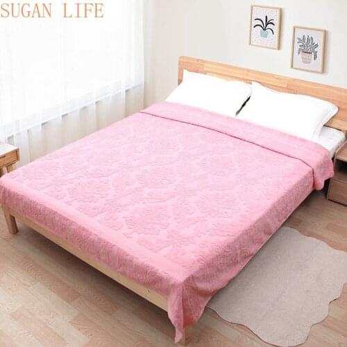 Breathable Cotton Thermal Throw Towel Blanket for Bed Sofa Plaid Home Decor Soft Breathable Comfortable