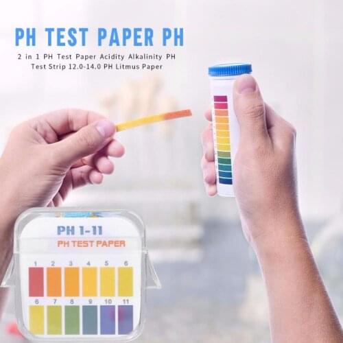 2 in 1 Acidity Alkalinity PH Test Strip 1-11 12.0-14.0 PH Litmus Paper Water Soilsting Kit Cosmetics Soil Acidity Test Strips