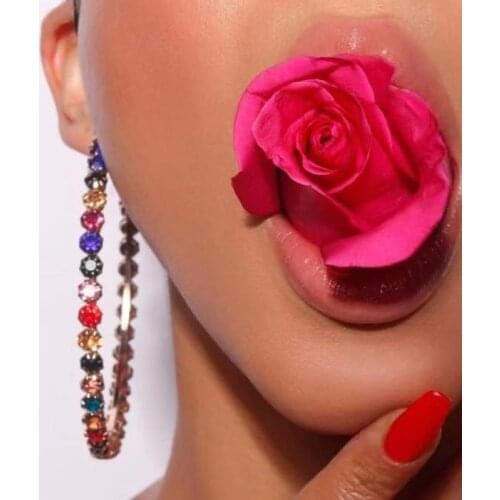 2021 Big Geometric earring Women Accessories Jewelry Vintage Round Hoop Earrings Big Statement Earrings Gift earrings for women