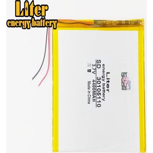 3.7v polymer lithium battery 30105110 4400mah mp5 power bank tablet PC PDA DIY product rechargeable