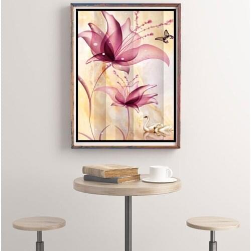 30x40 Diy Diamond Painting 5d for Home Decor , Living Room Decoration ，FLOWER