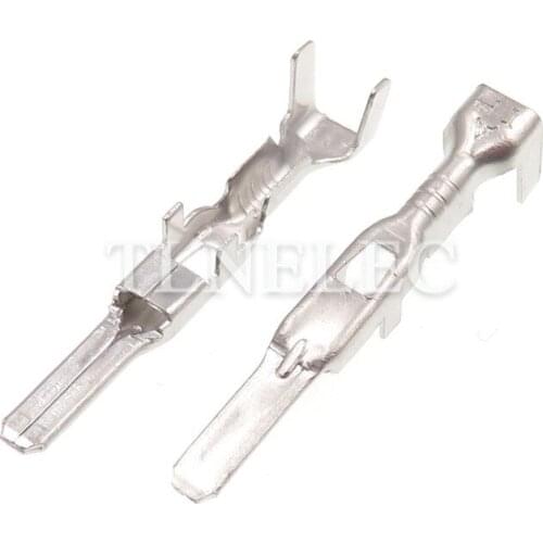 50pcs J614-2.2X0.6A Large Automobile Connector Sheath Terminal 2.2mm Pins Waterproof Splice Plug Clasp Male Crimp Wire Terminal