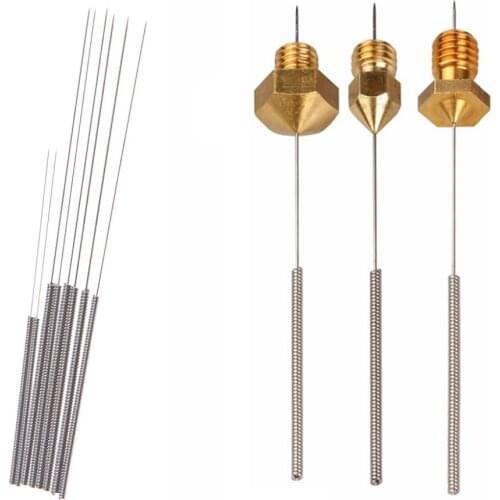 8Pcs/Set Stainless Steel Nozzle Cleaning Needle 0.2/0.25/0.3/0.35mm For 3D Printer Accessories Parts Brand New