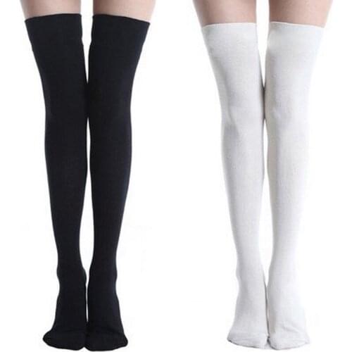 New Fashion Women Extra Long Boot Stocking Over Knee Thigh High School Girl Stocking Stylish Gilrs Womens Thin Stockings