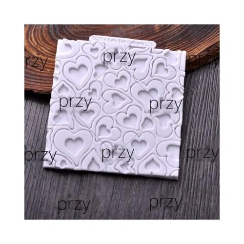 Double heart layer pattern silicone mat wedding cake decorating lace mold cake kitchen accessories fondant cake tools