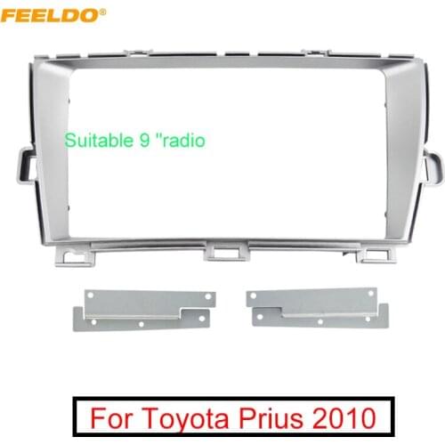 FEELDO Car Audio 9 Inch Big Screen Fascia Frame Adapter For Toyota Prius RHD 2Din Dash Stereo Fitting Panel Frame Kit #MX6360