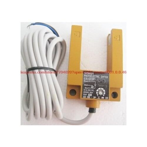 Trough type photoelectric switch E3S-GS30E4, DC three wire, NPN normally open, U type sensor