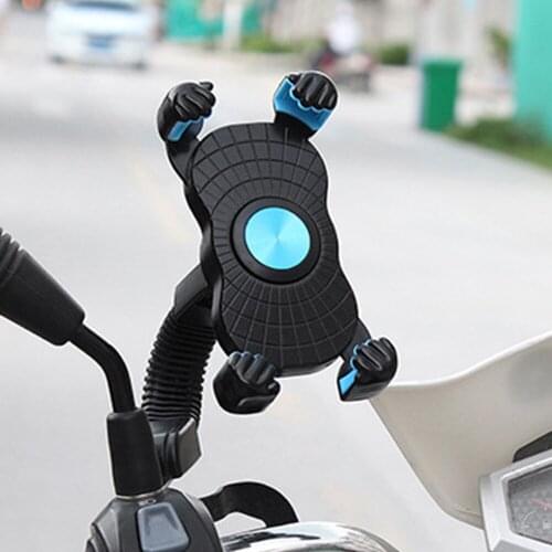 KISSCASE Universal Bike Phone Holder Motorcycle Bicycle Phone Holder Handlebar Stand Mount Bracket Phone Stand For 4-6.5 Inches