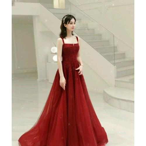 Luxury Gowns Fashion Ladies Partydress With Diamond Evening Dresses