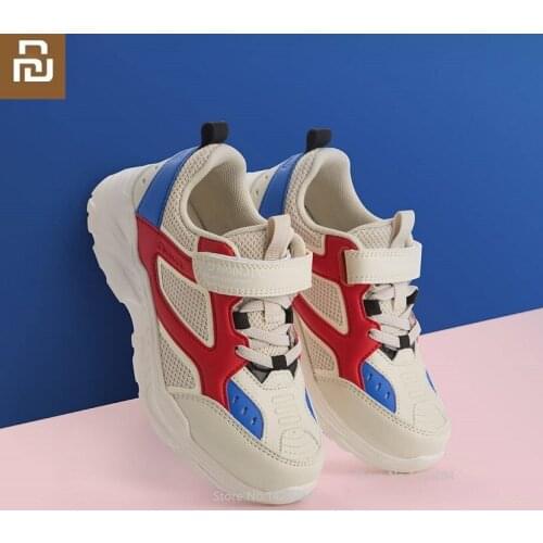 Youpin fashion Lightweight Childrens sports shoes students running shoes breathable Thickened outsole