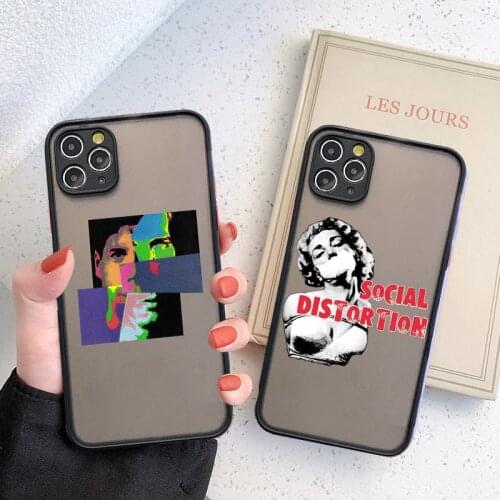 Fashion Punk Rock Social Distortion Phone Case for iPhone 12 Mini 11 Pro X XS XR Max 6 6S 7 8 Plus SE 2020 Matte Back Cover