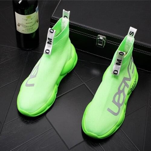 High Quality Men street mesh socks shoes 2020 New High-Top Chic Casual shoes Men winter Sneakers ankle boot for Boyfriend