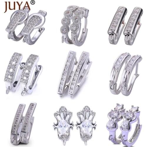 JUYA New DIY Earring Hooks Accessories for Jewelry Earrings Making DIY Handmade Women Tassle Crystal Earrings Gift Wholesale