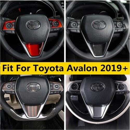 Yimaautotrims Steering Wheel Decoration Cover Trim Interior Mouldings Fit For Toyota Avalon 2019 - 2021 Red / Carbon Fiber Look