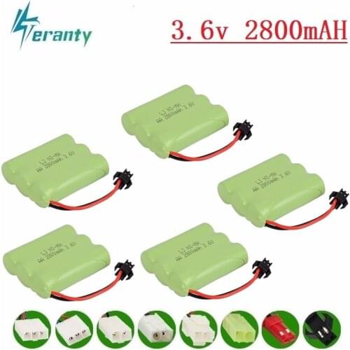 Upgrade 3.6v 2800mah NiMH Battery For Rc Toys Cars Tanks Trucks Robots Guns Boats AA Ni-MH 3.6v Rechargeable Battery Pack