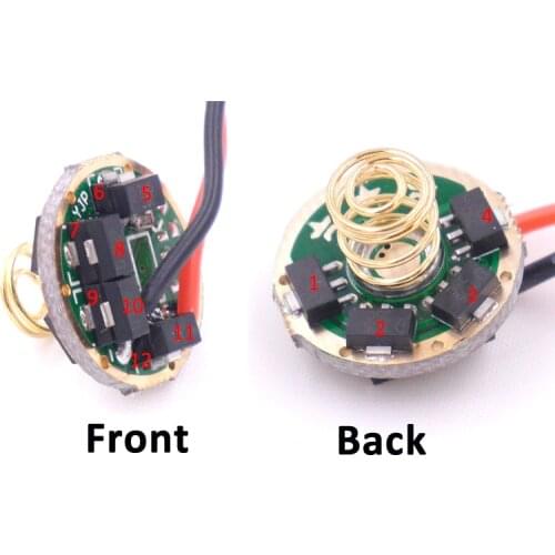 17mm flashlight circuit driver board 4200mA constant current output 3.7v~4.2v input AMC7135x12 for Cree T6 U3 U2 V3 V5 V6 LED