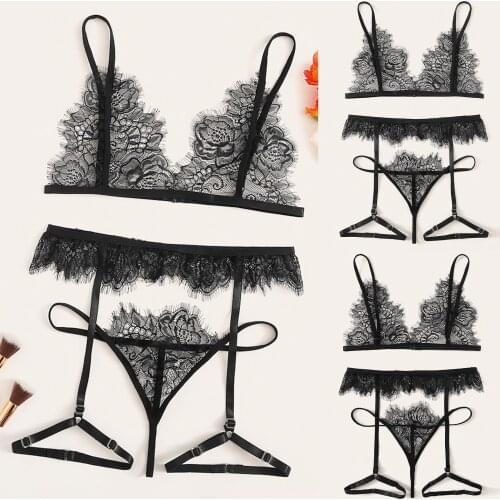 Sexy Women Lingerie Corset Lace Exotic Bikini Free Wire Racy Muslin Sleepwear Sexy Underwear Solid Sensual Lingerie Woman 2021