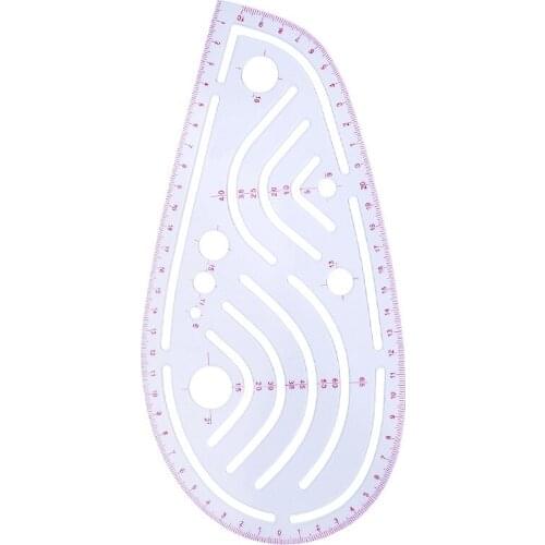 Plastic Transparent French Curve Ruler Sewing Square Curve Ruler Tailor Drawing Craft DIY Sewing Tool