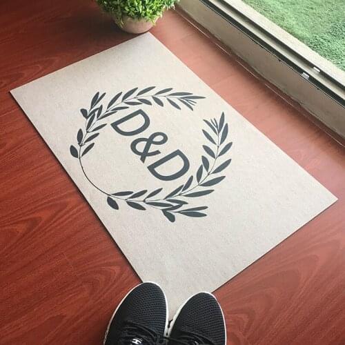 Customization Laurel Wreath Doormat Entrance Mat Funny Doormat Home Office Decorative Door Mat Indoor The "D & D" Can Changed