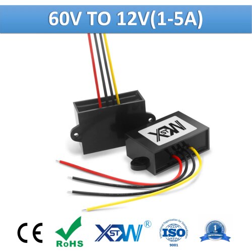 XWST DC DC Converter 24v 36v 48v 60v 72v 20-75v to 12v Voltage Regulator 1A 2A 3A 4A 5A Step Down 12v Power Converter